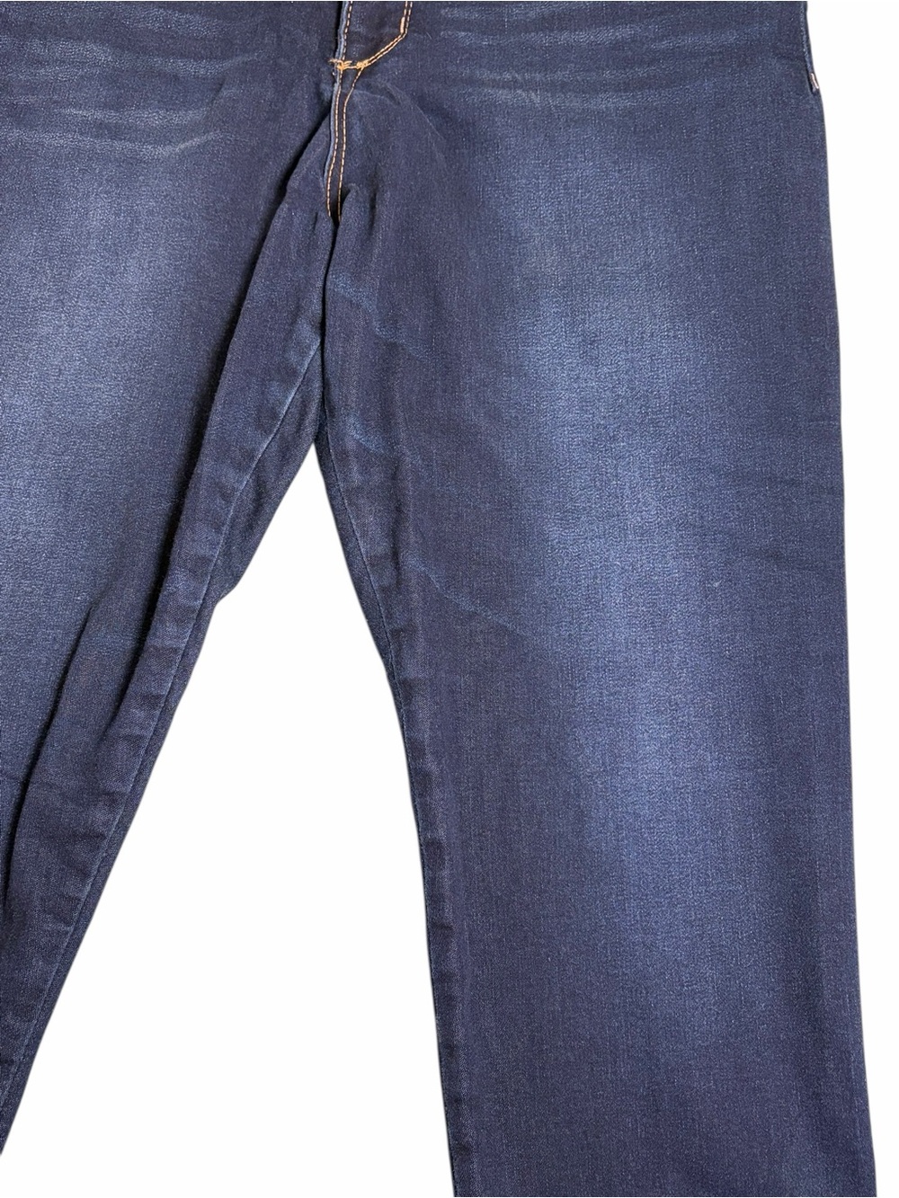 Vintage America Dark Indigo Seamless Skinny Stretch Jeans Plus Size 14 - Picture 2 of 5